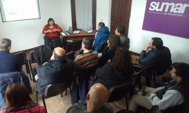 Charla del Plan Estratégico en Sumar por Mar del Plata